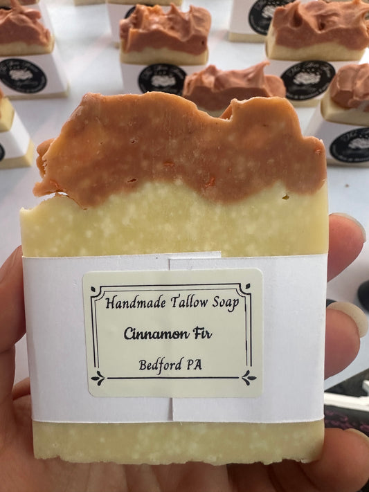 Homemade           Tallow Soap Cinnamon Fir scented